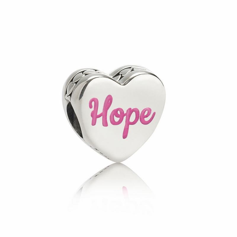 Pandora Hope Ribbon Charm, Pink Enamel - Sterling Silver - Canada | MU8967TU